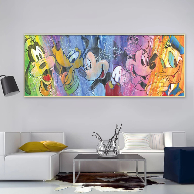 Obraz na płótnie Mickey Mouse i przyjaciele - Disney, Malarstwo i kaligrafia - Wianko - 4