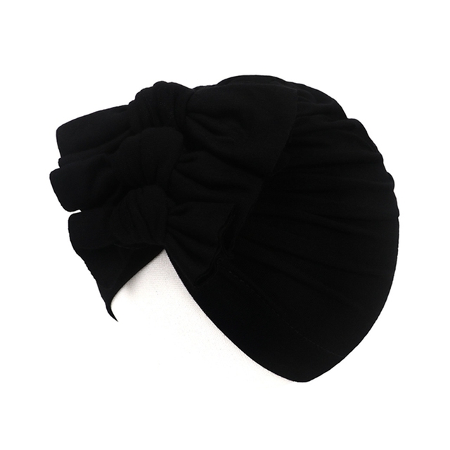 Miękka dzianinowa czapka elastyczna z kokardką, dla niemowląt - 18*18.5 CM - Wianko - 12
