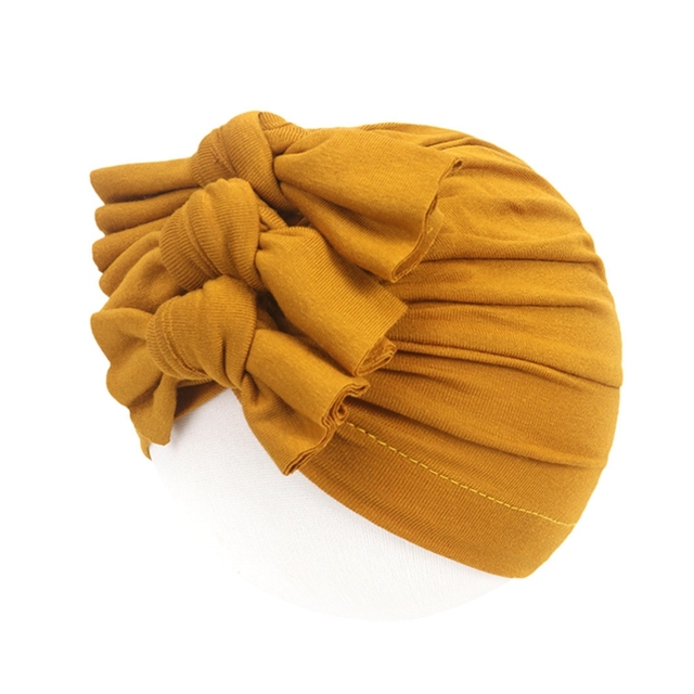Miękka dzianinowa czapka elastyczna z kokardką, dla niemowląt - 18*18.5 CM - Wianko - 9