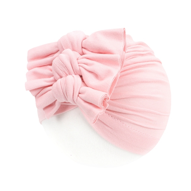 Miękka dzianinowa czapka elastyczna z kokardką, dla niemowląt - 18*18.5 CM - Wianko - 5