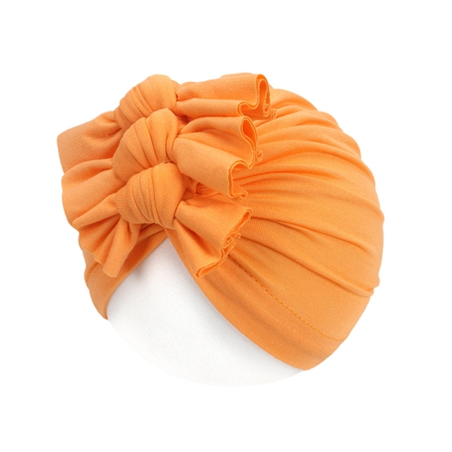 Miękka dzianinowa czapka elastyczna z kokardką, dla niemowląt - 18*18.5 CM - Wianko - 8