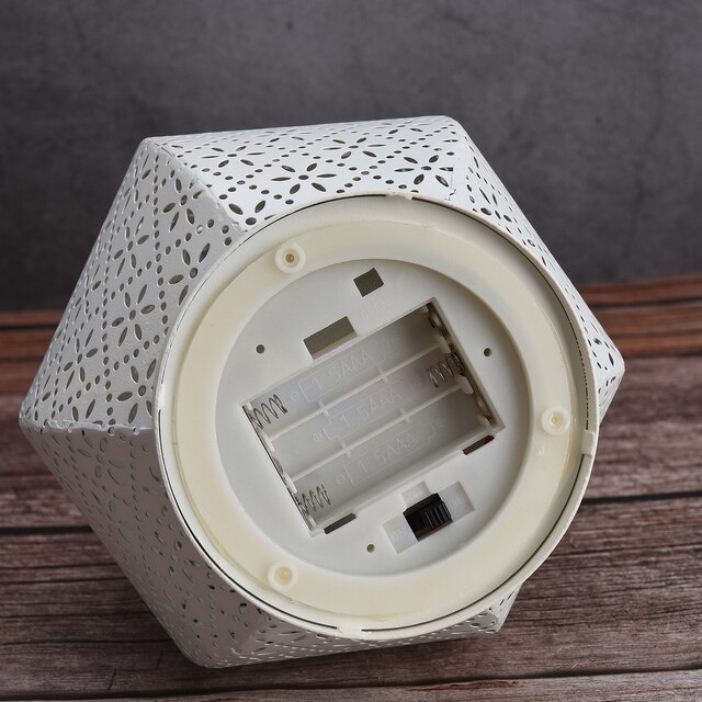 Mini lampa kempingowa LED wiatr światła odkryty Vintage latarnia styl marokański żelazo - Wianko - 11