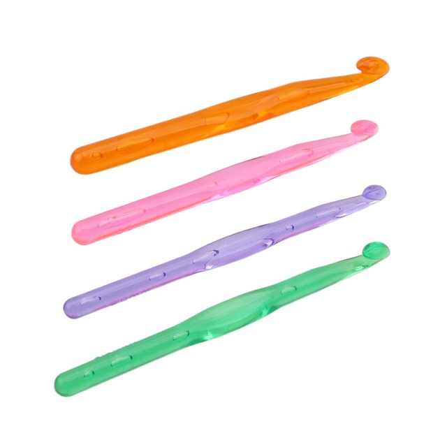 Zestaw 8 sztuk ergonomicznych szydełek DIY z kolorowymi splotami wełny - Wianko - 38