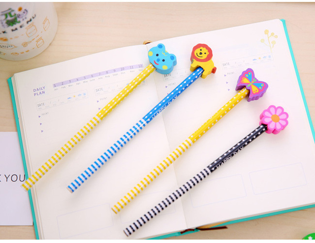 Ołówek HB z gumką do mazania w kreatywnym, ślicznym stylu Kawaii - Lytwtw's KOREA - Wianko - 5