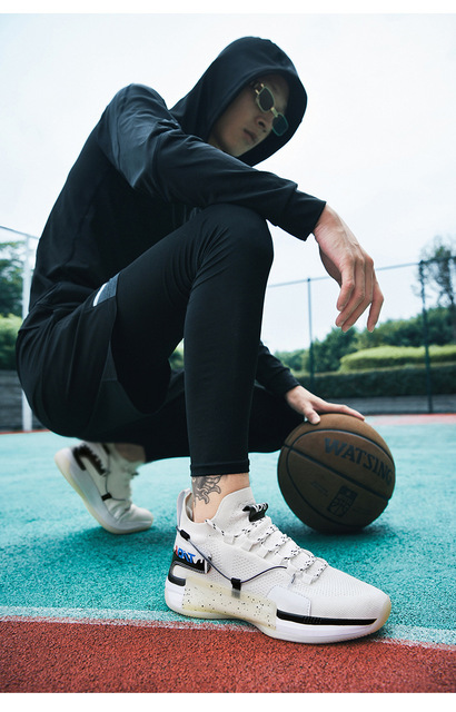 Erke Hongxing Prędkość VI PREMIUM - Lekkie buty do koszykówki z poduszką i chmurkową pianką - Wianko - 16