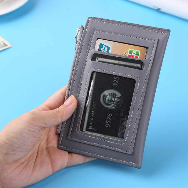 Etui na kartę bankową z nadrukiem kota, pojemnik na karty ID multi-slot PU dla kobiet z zamkiem - Wianko - 8