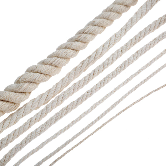 Bawełniany skręcony pleciony sznur liny Craft sznurek makrame DIY Handmade tekstylia domowe dekoracje ślubne - 1/2/3/4/5/6/8/10mm - Wianko - 9