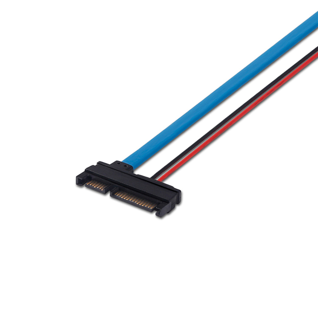 Adapter SATA kabel Lingable, męskie 22Pin / żeńskie 13Pin Slimline SATA 30CM - Wianko - 12