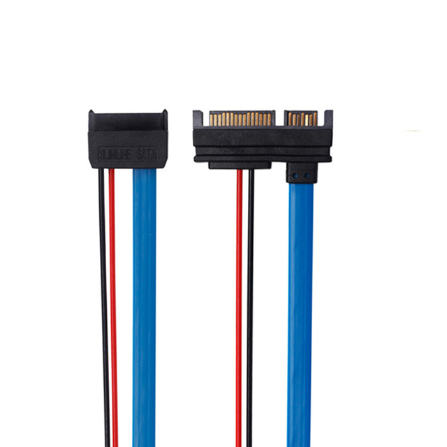 Adapter SATA kabel Lingable, męskie 22Pin / żeńskie 13Pin Slimline SATA 30CM - Wianko - 9
