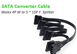 Adapter SATA kabel Lingable, męskie 22Pin / żeńskie 13Pin Slimline SATA 30CM - Wianko - 7