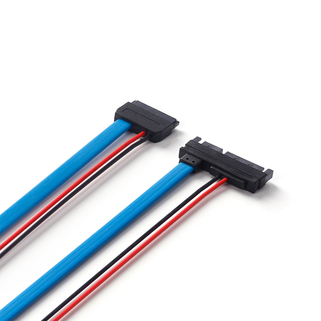 Adapter SATA kabel Lingable, męskie 22Pin / żeńskie 13Pin Slimline SATA 30CM - Wianko - 10
