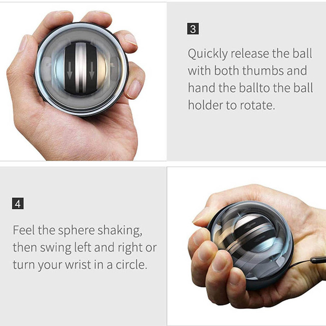 Ręczny żyroskop powerball z kolorowymi diodami LED – ćwiczenia nadgarstków - Wianko - 10