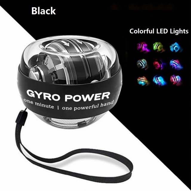Ręczny żyroskop powerball z kolorowymi diodami LED – ćwiczenia nadgarstków - Wianko - 1