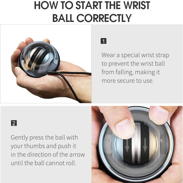 Ręczny żyroskop powerball z kolorowymi diodami LED – ćwiczenia nadgarstków - Wianko - 9