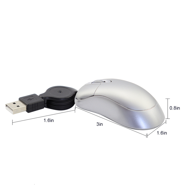 Mysz optyczna CHUYI Wired USB Mause Mini Kids 1600 DPI dla użytkowników z małymi dłońmi - kompatybilna z PC, laptopem i notebookiem - Wianko - 11
