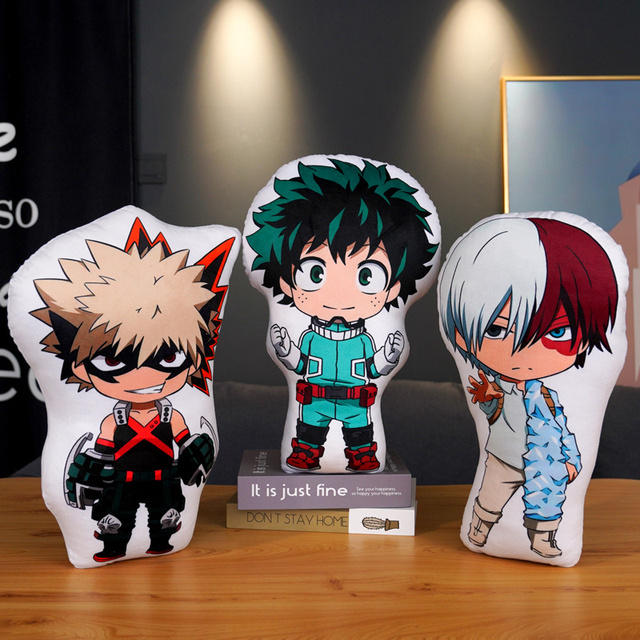 Anime My Hero Academia poduszki pluszowe 45cm: Bakugou Katsuki, Todoroki Shoto, Midoriya Izuku - Wianko - 7