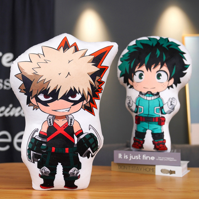 Anime My Hero Academia poduszki pluszowe 45cm: Bakugou Katsuki, Todoroki Shoto, Midoriya Izuku - Wianko - 2