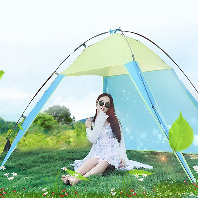 Namiot plażowy składany Ultralight Anti UV z funkcją parasolki do wędkowania, campingu, pieszych wycieczek i pikników - 2.1 x 2.3 x 1.6m - Wianko - 11