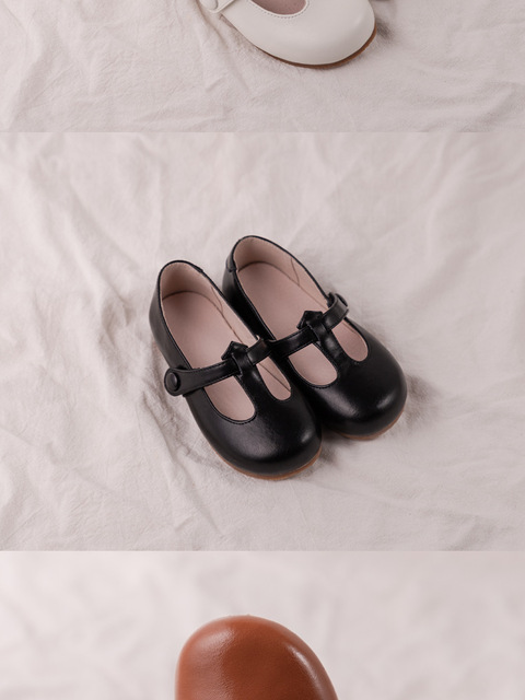 Skórzane buty dla dzieci - Mary Jane, prawdziwa skóra wołowa, miękka podeszwa antypoślizgowa, jesień 2021 - Wianko - 8