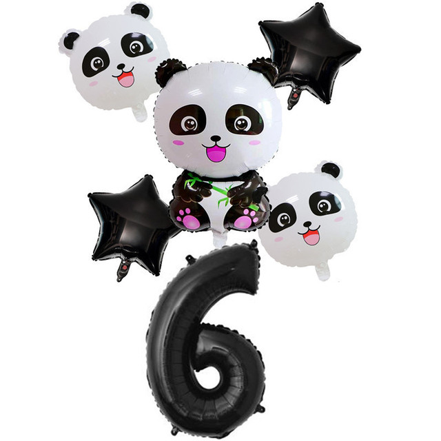 Zestaw 6 balonów foliowych z rysunkiem pandy - idealne na przyjęcie urodzinowe dzieci - Wianko - 7