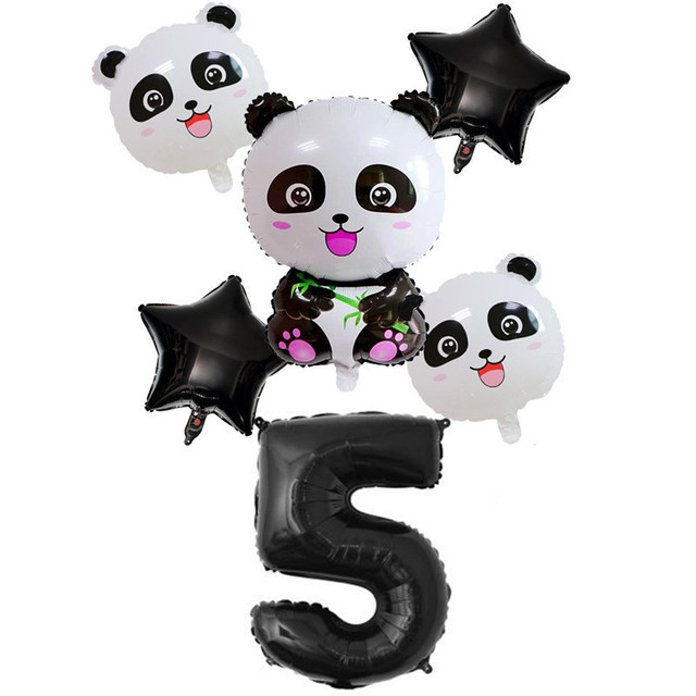 Zestaw 6 balonów foliowych z rysunkiem pandy - idealne na przyjęcie urodzinowe dzieci - Wianko - 6