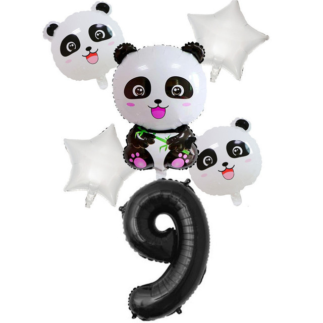Zestaw 6 balonów foliowych z rysunkiem pandy - idealne na przyjęcie urodzinowe dzieci - Wianko - 10