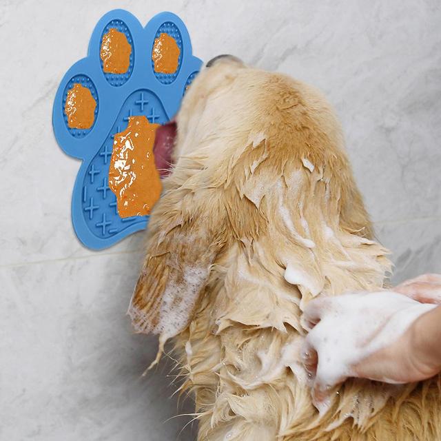 Podgrzewana miska do karmienia psa Pies Lick Pad, matka do lizania o silnym ssaniu w kształcie maty ze 100% silikonu - Wianko - 3