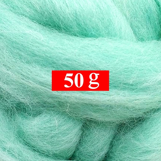 Miękka naturalna wełna Merino 19 mikronów do filcowania (50g, kolor 34) - Wianko - 1