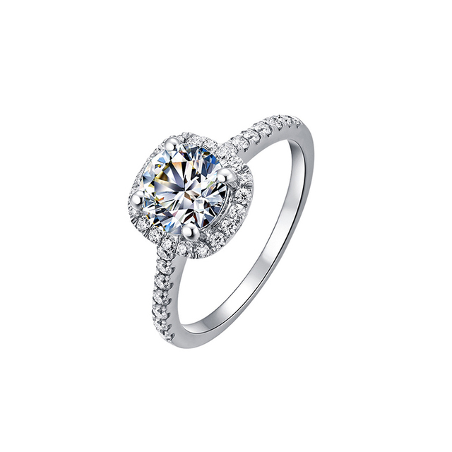 Klasyczne pierścionki zaręczynowe z kryształami - Damska biżuteria ślubna z eleganckimi, błyszczącymi i cyrkonowymi projektami - Prezenty AAA - Wianko - 6