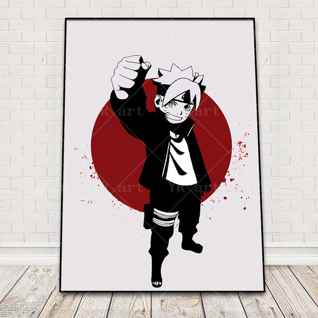 Obraz na płótnie z wydrukiem Japońskiego Anime Naruto, Uchiha Sasuke i Kakashi - dekoracja do nowoczesnej sypialni - Wianko - 7
