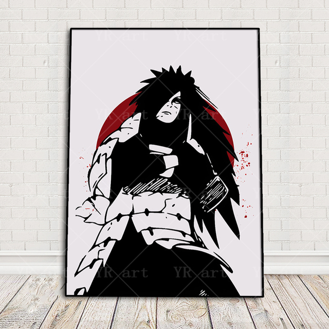 Obraz na płótnie z wydrukiem Japońskiego Anime Naruto, Uchiha Sasuke i Kakashi - dekoracja do nowoczesnej sypialni - Wianko - 13
