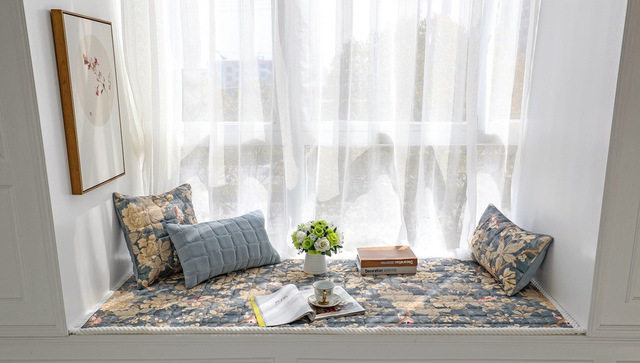 Poduszka dywanowa Tatami w stylu chińskim - niestandardowy rozmiar, do sypialni, dziecięcego pokoju, balkonu i okna - Wianko - 7