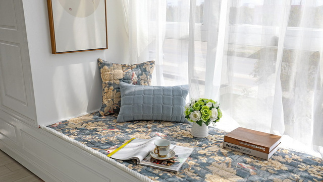 Poduszka dywanowa Tatami w stylu chińskim - niestandardowy rozmiar, do sypialni, dziecięcego pokoju, balkonu i okna - Wianko - 8