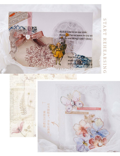 30 sztuk koronki Waltz Vintage Mix - scrapbooking, pamiętnik, album na zdjęcia, naklejki - Wianko - 3