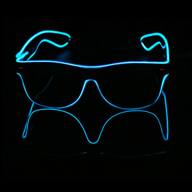 Inteligentne podświetlane okulary przeciwsłoneczne Neon LED Light Up - pilotem, kształt muszki i jasnym efektem Rave - DIY imprezowe dekoracje DJ - Wianko - 3