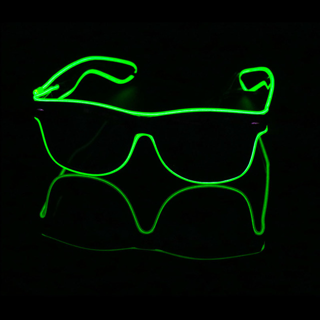 Inteligentne podświetlane okulary przeciwsłoneczne Neon LED Light Up - pilotem, kształt muszki i jasnym efektem Rave - DIY imprezowe dekoracje DJ - Wianko - 6