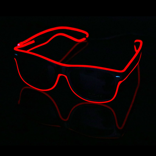 Inteligentne podświetlane okulary przeciwsłoneczne Neon LED Light Up - pilotem, kształt muszki i jasnym efektem Rave - DIY imprezowe dekoracje DJ - Wianko - 4