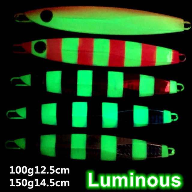 Luminous Przynęta na Ryby Powolne Potrząsanie Jigbait Fishing Lure - 60g, 80g, 100g - Długa Obsada Jigs Feather Hook - Sztuczna Przynęta - Wianko - 3