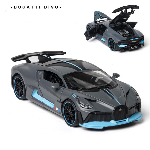 Metalowy model samochodu sportowego Bugatti DIVO 1:32 limited Super Sport, zabawka samochód odlew ze stopu z dźwiękiem, światłem i funkcją cofania - Wianko - 2