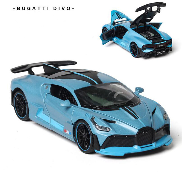 Metalowy model samochodu sportowego Bugatti DIVO 1:32 limited Super Sport, zabawka samochód odlew ze stopu z dźwiękiem, światłem i funkcją cofania - Wianko - 3