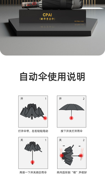Automatyczny parasol odwrotny, odporny na wiatr i deszcz, chowany, duży - Wianko - 19