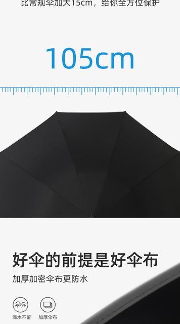 Automatyczny parasol odwrotny, odporny na wiatr i deszcz, chowany, duży - Wianko - 9
