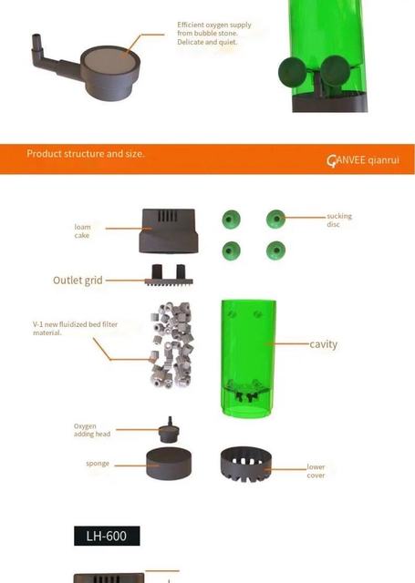 Akwarium filtr fluidized łóżko filtr dopływ tlenu filtr biochemiczny fizyczny - akcesoria do akwarium - Wianko - 3