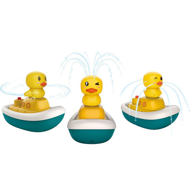 Zabawka do kąpieli dla niemowląt - zestaw Spray z elektryczną kaczką i słoniem, zabawki wodne dla dzieci w basenie i wannie - Wianko - 2