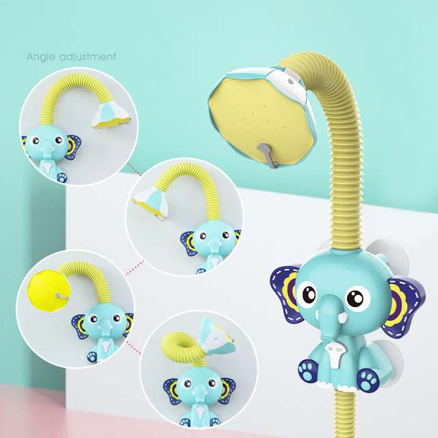 Zabawka do kąpieli dla niemowląt - zestaw Spray z elektryczną kaczką i słoniem, zabawki wodne dla dzieci w basenie i wannie - Wianko - 18