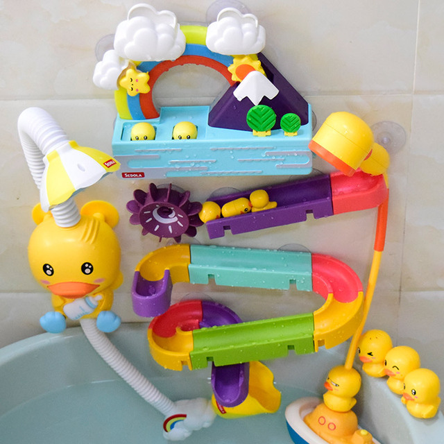 Zabawka do kąpieli dla niemowląt - zestaw Spray z elektryczną kaczką i słoniem, zabawki wodne dla dzieci w basenie i wannie - Wianko - 4