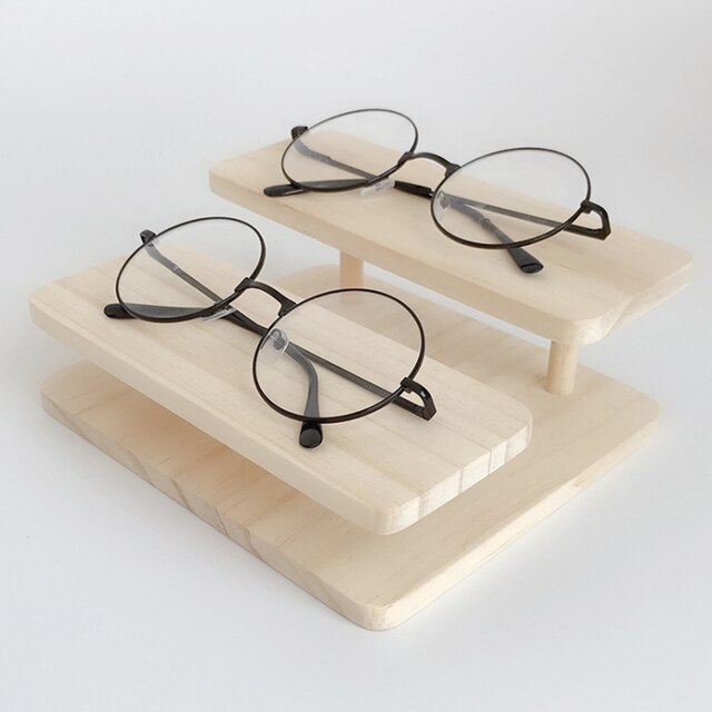 Stojak do ekspozycji okularów 2-5 warstw z drewna - Wianko - 5
