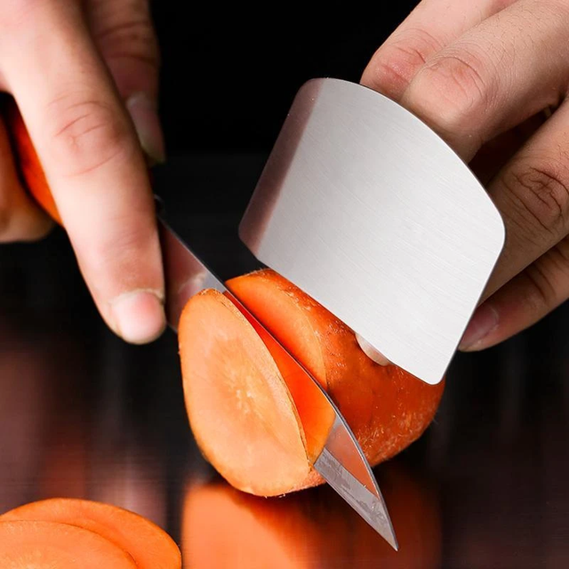 Stalowe ochraniacze na palce do cięcia warzyw - bezpieczna ochrona przed skaleczeniami - Wianko - 9
