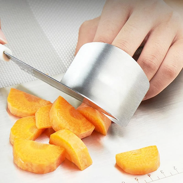 Stalowe ochraniacze na palce do cięcia warzyw - bezpieczna ochrona przed skaleczeniami - Wianko - 8
