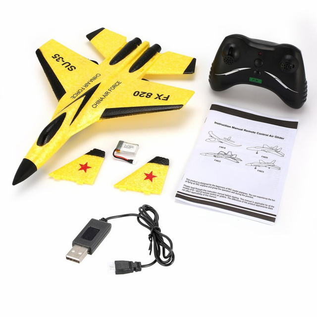 Szybowiec samolot ręczne rzucanie, 2.4G, piankowy dron, model SU35 RC, zabawka dla chłopców - Wianko - 8